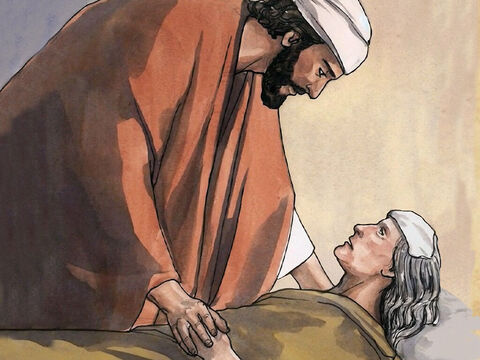  Jesús se inclinó sobre ella y reprendió a la fiebre, y la fiebre se le quitó. – Número de diapositiva 3