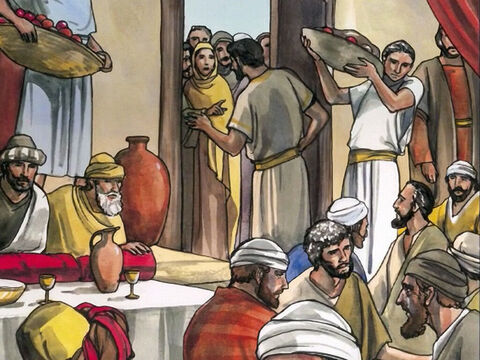 Un fariseo invitó a Jesús a comer, y Jesús fue a su casa. Estaba sentado a la mesa, – Número de diapositiva 1