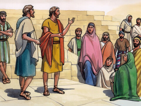Entonces salieron los discípulos a decirle a la gente que se volviera a Dios. – Número de diapositiva 7