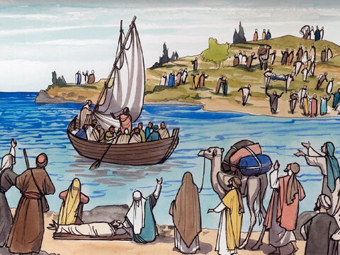 Después de esto, Jesús se fue al otro lado del Lago de Galilea, que es el mismo Lago de Tiberias. – Número de diapositiva 1
