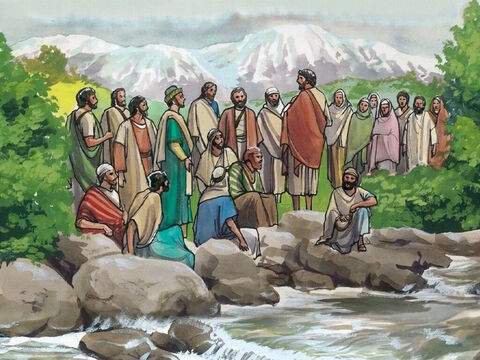 Después de esto, Jesús y sus discípulos fueron a las aldeas de la región de Cesárea de Filipo. – Número de diapositiva 1