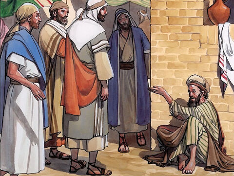 Mientras paseaba Jesús, vio un hombre que había nacido ciego, Sus discípulos le preguntaron – Rabí, ¿quién pecó, él o sus padres? – Número de diapositiva 1