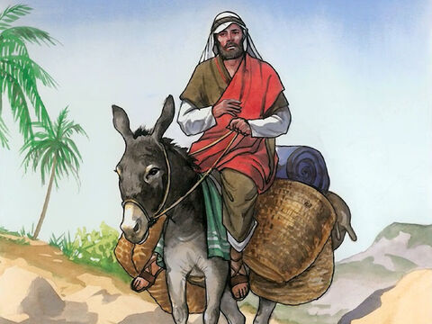 Pero un hombre de Samaria que viajaba por el mismo camino, al verlo, sintió compasión. – Número de diapositiva 11