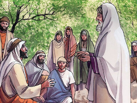 El maestro de la ley contestó: “El que tuvo compasión de él.”   Jesús le dijo: "Pues ve y haz tú lo mismo." – Número de diapositiva 16