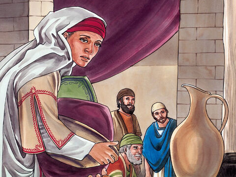 Pero Marta, que estaba atareada con sus muchos quehaceres, se acercó a Jesús y le dijo: – Número de diapositiva 4