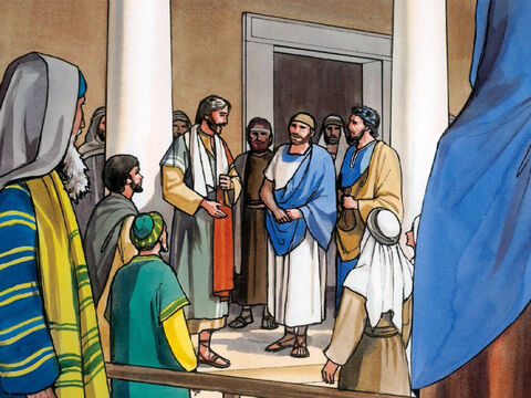 Jesús contó también esto a sus discípulos: "Había un hombre rico que tenía un mayordomo; y fueron a decirle que este le estaba malgastando sus bienes. – Número de diapositiva 1