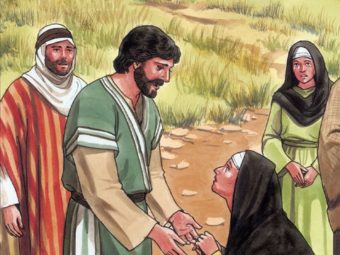 Jesús, al ver llorar a María y a los judíos que habían llegado con ella, se conmovió profundamente y se estremeció, y les preguntó:"¿Dónde lo sepultaron?” Le dijeron:“Ven a verlo, Señor.”Y Jesús lloró. – Número de diapositiva 7