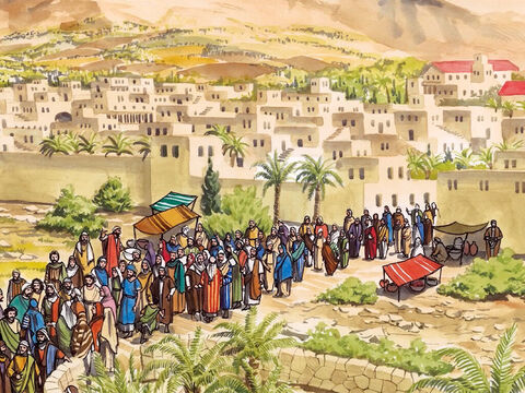 Jesús entró en Jericó y comenzó a atravesar la ciudad – Número de diapositiva 1
