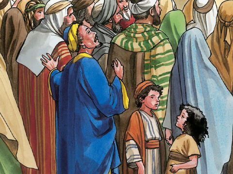 Este quería conocer a Jesús, pero no conseguía verlo porque había mucha gente y Zaqueo era pequeño de estatura. – Número de diapositiva 3