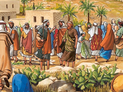 ...Jesús envió a dos de sus discípulos,diciéndoles: “Vayan a la aldea que está enfrente. Allí encontrarán una burra atada, y un burrito con ella. Desátenla y tráiganmelos.” – Número de diapositiva 2