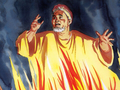 'Apártense de mí, los que merecieron la condenación; váyanse al fuego eterno preparado para el diablo y sus ángeles. – Número de diapositiva 12