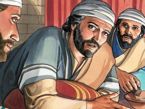 Después de lavarles los pies, Jesús volvió a ponerse la capa, se sentó otra vez a la mesa y les dijo: “¿Entienden ustedes lo que les he hecho?  Ustedes me llaman Maestro y Señor, y tienen razón, porque lo soy. – Número de diapositiva 11