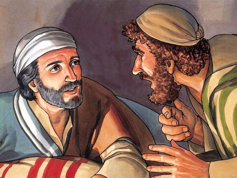 Pedro afirmó: “Aunque tenga que morir contigo, no te negaré.” Y todos los discípulos decían lo mismo. – Número de diapositiva 12