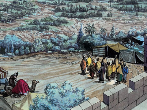 Luego Jesús salió y, según su costumbre, se fue al Monte de los Olivos; y los discípulos lo siguieron. – Número de diapositiva 1