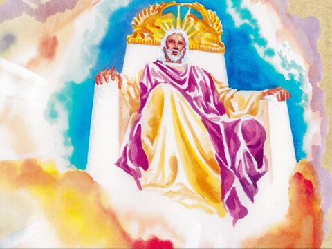 Jesús le dijo: "Tú mismo lo has dicho. Pero te digo, desde ahora veréis al Hijo del Hombre sentado a la diestra del padre y sentado en las nubes del cielo. " – Número de diapositiva 10