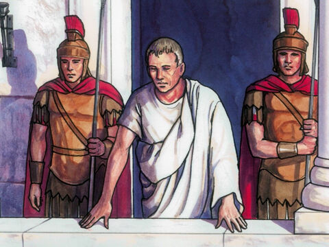 Entonces Pilatos salió afuera y les dijo:  Qué acusación tienen en cuanto a este hombre? – Número de diapositiva 4