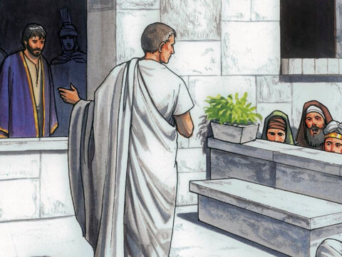 Pilatos les preguntó: "¿Quieren que ponga en libertad al Rey de los Judíos?" Él sabía que el sumo sacerdote lo había entregado por envidia. – Número de diapositiva 4