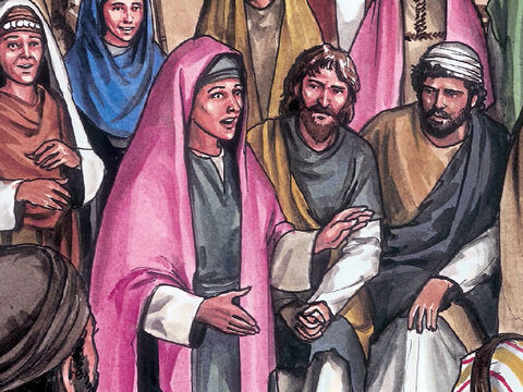 Entonces María Magdalena fue y contó a los discípulos que había visto al Señor, y también les contó lo que él le había dicho. – Número de diapositiva 11