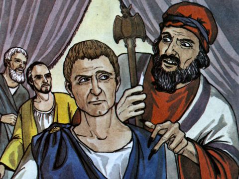 Pero se les oponía Elimas el hechicero (porque así significa su nombre), y procuraba apartar de la fe al procónsul. – Número de diapositiva 13