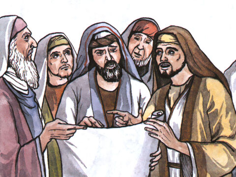 Todos los que lo oían se quedaban atónitos y decían: “¿No es éste el que causó estragos en Jerusalén entre los que invocan este nombre? ¿Y no ha venido aquí para llevarlos prisioneros ante los sumos sacerdotes?”. Pero Saulo se hacía cada vez más poderoso y desconcertaba a los judíos que vivían en Damasco demostrando que Jesús era el Mesías. – Número de diapositiva 5