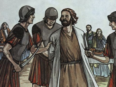 Al ver que esto agradaba a los judíos, procedió a prender también a Pedro. Esto sucedió durante la fiesta de los Panes sin Levadura. – Número de diapositiva 2