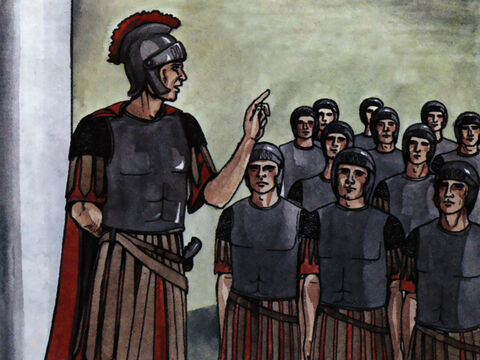 En Cesarea había un hombre llamado Cornelio, centurión del regimiento italiano. – Número de diapositiva 1