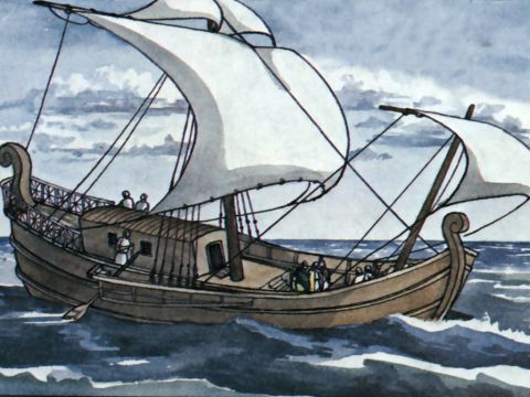 Desde Pafos, Pablo y sus compañeros navegaron hacia Perge de Panfilia. – Número de diapositiva 1