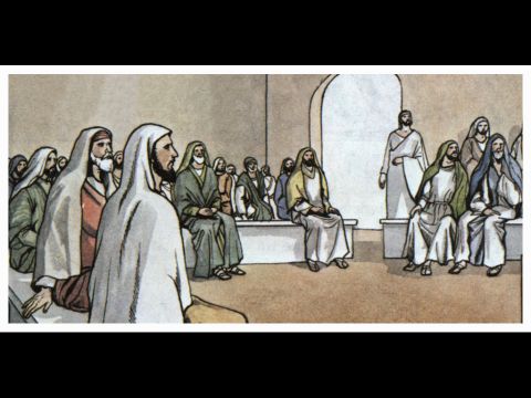 “David, después de haber cumplido el propósito de Dios en su propia generación, durmió; fue sepultado con sus antepasados ​​y su cuerpo se descompuso; pero aquel a quien Dios resucitó de entre los muertos no vio corrupción. Por eso, hermanos míos, quiero que sepáis que por medio de Jesús se os anuncia el perdón de los pecados, y que todo aquel que cree en Él queda libre de todo pecado; una justificación que no podíais obtener bajo la ley de Moisés”. – Número de diapositiva 15
