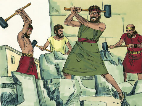 Ezequías ordenó que se destruyeran los altares de los dioses falsos. Rompió la serpiente de bronce que había hecho Moisés, ya que las personas también la adoraban. – Número de diapositiva 3
