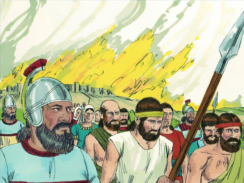 Capturó muchas ciudades en Galilea y Galaad, y tomó prisioneros para llevar a Asiria. – Número de diapositiva 8