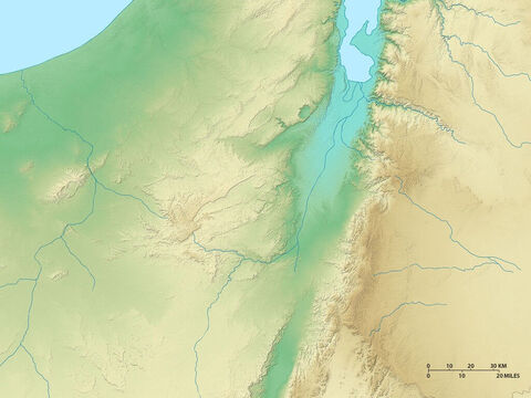 Mapa de las regiones al sur del mar Muerto. El desierto del Néguev al oeste y el desierto de Arabia del Norte al este. – Número de diapositiva 5