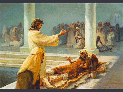 Betzatá<br/>“—Levántate, recoge tu camilla y anda —le contestó Jesús.”<br/>Juan 5:8<br/>Texto completo: Juan 5:2-9 – Número de diapositiva 2