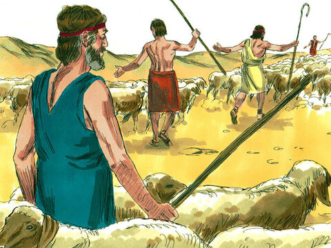 Dividió a aquellos que estaban con él en dos grupos, de manera que si Esaú atacaba un grupo, el otro grupo podría escapar. – Número de diapositiva 4