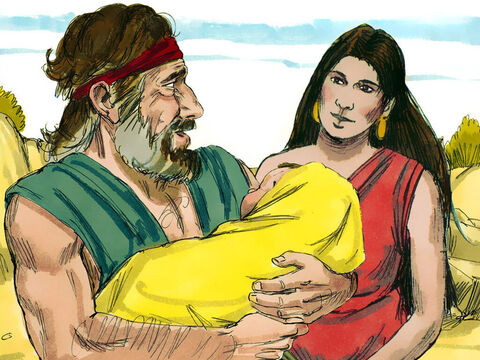 Eventualmente, Jacob y Raquel tuvieron un hijo que se llamó José. – Número de diapositiva 1