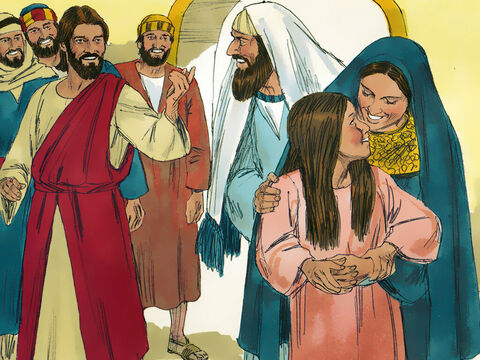 Los padres estaban atónitos, pero Jesús dijo que le dieran de comer a la niña, y les ordenó que a nadie dijeran lo que había acontecido. – Número de diapositiva 15
