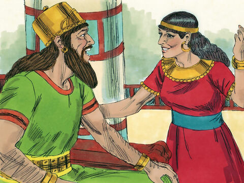 Se acordó el matrimonio entre la hija del Rey Ajab, Atalía, y el hijo de Josafat, Joram. – Número de diapositiva 2