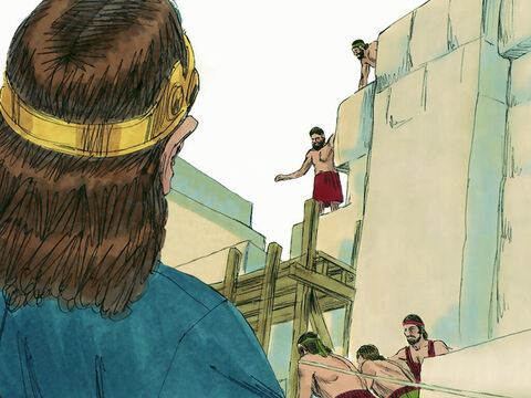 A medida que Josafat se volvió más y más poderoso, construyó fortalezas. – Número de diapositiva 9