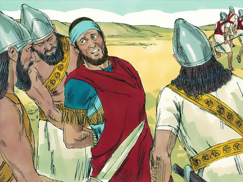 Pero fueron descubiertos mientras escapaban hacia el valle del Jordán. Los babilonios capturaron al Rey Sedequías cerca de Jericó. Todos sus soldados desertaron y escaparon. – Número de diapositiva 13