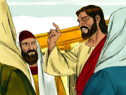 Durante la fiesta de la Pascua Jesús enseñó todos los días en el atrio del Templo. – Número de diapositiva 1