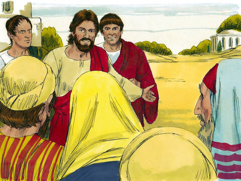 Cuando un fariseo llamado Simón invitó a Jesús a una comida en su casa, Jesús aceptó la invitación. – Número de diapositiva 1