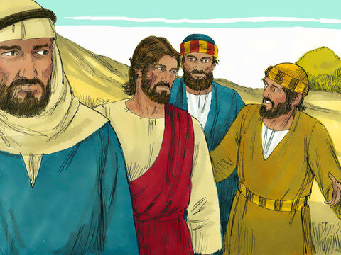 Le preguntaron a Jesús:<br/>–¿Por qué los maestros de la ley dicen que Elías debe venir antes del Salvador, el Mesías? – Número de diapositiva 9