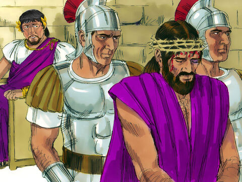 Entonces, Herodes envió a Jesús nuevamente ante Pilatos. Ese día, Pilatos y Herodes se hicieron amigos – Número de diapositiva 9