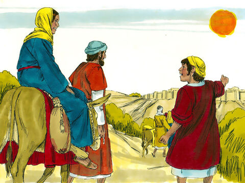 Cuando Jesús tenía doce años, María y José lo llevaron a Jerusalén para el festival de las Pascuas Judías. Era una celebración tradicional y miles de personas de todo el país estaban en la ciudad. – Número de diapositiva 2