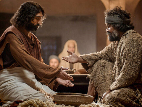 Cuando le llegó el turno a Simón Pedro, le preguntó: "Señor, ¿me vas a lavar los pies?". – Número de diapositiva 6