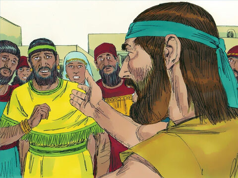 En lugar de reírse del profeta, las personas de Nínive lo escucharon y se arrepintieron. – Número de diapositiva 14