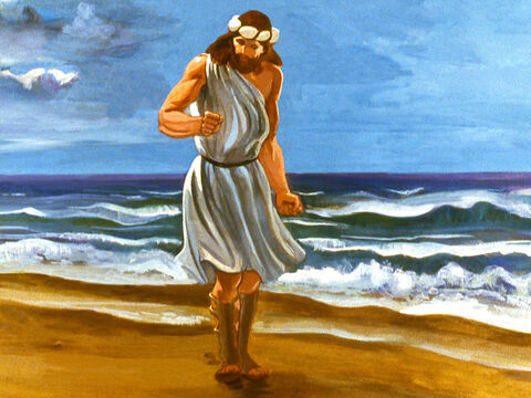 Jonás decidió ignorar a Dios y se dirigió en la dirección opuesta de Nínive a la costa. – Número de diapositiva 10