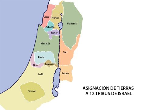 Estaba dividida en regiones, cada una ocupada por las tribus de Israel. Josué era ahora un anciano y llamó a los líderes de los pueblos. – Número de diapositiva 3