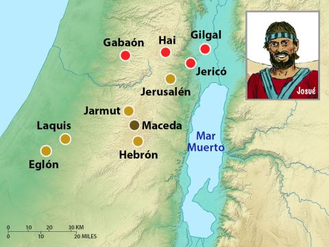 Durante la batalla, los cinco reyes escaparon y se escondieron en una cueva en Maqueda. – Número de diapositiva 9