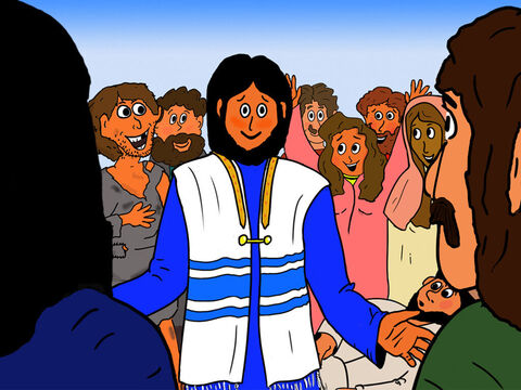 Jesús les dijo que le dijeran a Juan lo que veían. Saludad a Juan y decidle que los cojos andan, los ciegos ven, los sordos oyen y los pobres oyen buenas noticias. – Número de diapositiva 23