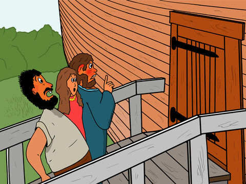 La puerta del Arca se cerró de golpe. Fue Dios quien cerró la puerta. – Número de diapositiva 15